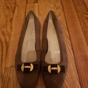 Brown Suede Ferragamo Shoes